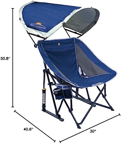 GCI Outdoor Pod Rocker Outdoor Rocking Chair with SunShade Canopy - Image 4