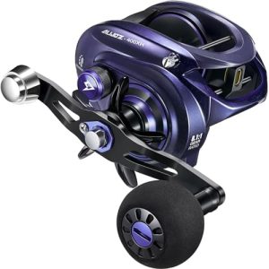 Piscifun Alijoz 400 Baitcaster Fishing Reel, 38Lbs Max Drag Aluminum Alloy Frame Baitcasting Reel, Available in 6.6:1/8.1:1 Gear Ratio, Freshwater and Saltwater Low Profile Casting Reel for Musky