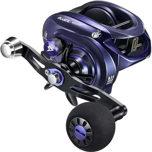 Piscifun Alijoz 400 Baitcaster Fishing Reel, 38Lbs Max Drag Aluminum Alloy Frame Baitcasting Reel, Available in 6.6:1/8.1:1 Gear Ratio, Freshwater and Saltwater Low Profile Casting Reel for Musky