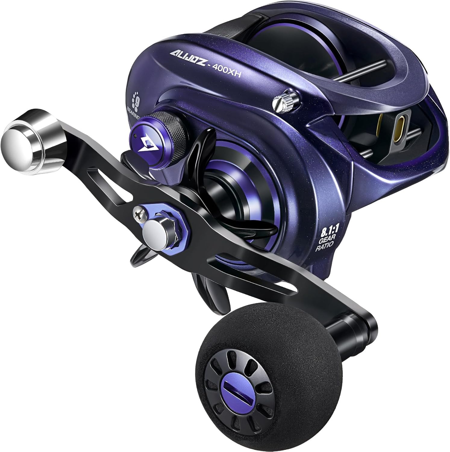 Piscifun Alijoz 400 Baitcaster Fishing Reel, 38Lbs Max Drag Aluminum Alloy Frame Baitcasting Reel, Available in 6.6:1/8.1:1 Gear Ratio, Freshwater and Saltwater Low Profile Casting Reel for Musky - Image 9